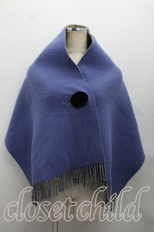 画像2: ヴィヴィアンウエストウッド 中古 / リバーシブルストール  緑ｘ青  H-26-09-06-042-gd-OD-ZH (2)