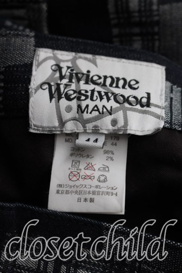 画像3: ヴィヴィアンウエストウッド MAN 中古 / パッチデニムパンツ 44（メンズS相当） インディゴ  H-26-09-06-006-pa-OD-ZH (3)