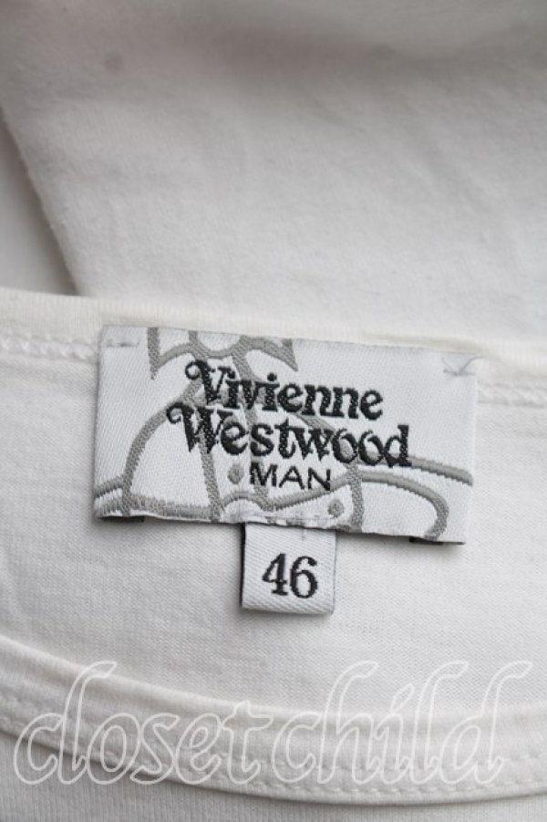 画像3: ヴィヴィアンウエストウッド MAN 中古 / ドッグクレストリラックスTシャツ 46（メンズM相当） 白ｘ青  H-26-09-06-015-ts-OD-ZH (3)
