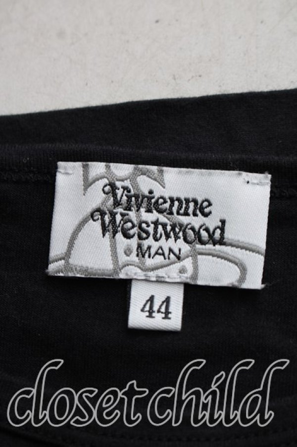 画像3: ヴィヴィアンウエストウッド MAN 中古 / ネックレスptTシャツ 44（メンズS相当） 黒  H-26-09-06-016-ts-OD-ZH (3)
