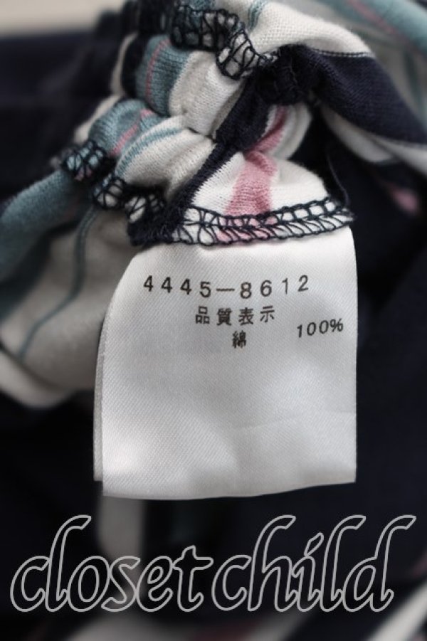 画像4: ヴィヴィアンウエストウッド MAN 中古 / ボーダーギャザーカットソー 44（メンズS相当） 紺  H-26-09-13-021-to-OD-ZH (4)