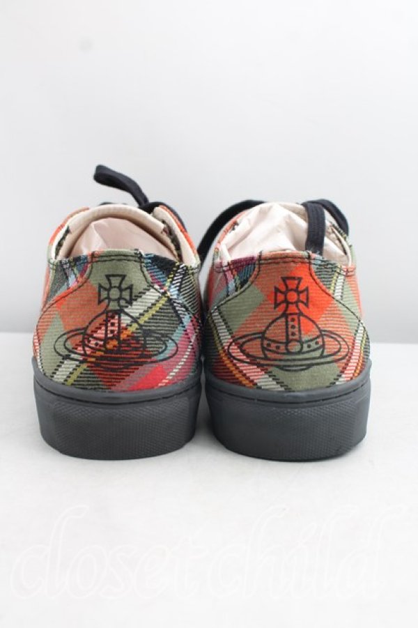 画像4: ヴィヴィアンウエストウッド 中古 / PLIMSOLL LOW TOP スニーカー 39（24.5cm相当） マルチ  H-26-09-13-034-sh-OD-ZH (4)