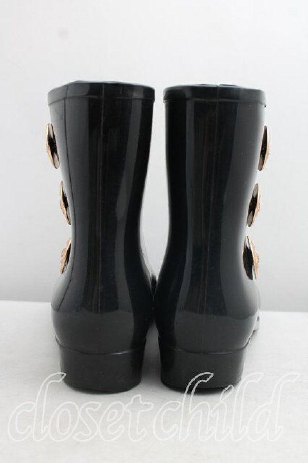 画像4: ヴィヴィアンウエストウッド×Melissa 中古 / bootie stud 38（24cm相当） 黒  H-26-09-13-036-sh-OD-ZH (4)