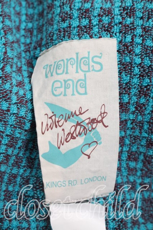 画像3: Worlds End 中古 / 青山店限定Worlds Endロゴ大判タオル  青ｘ茶  H-26-09-13-038-gd-YM-ZH (3)