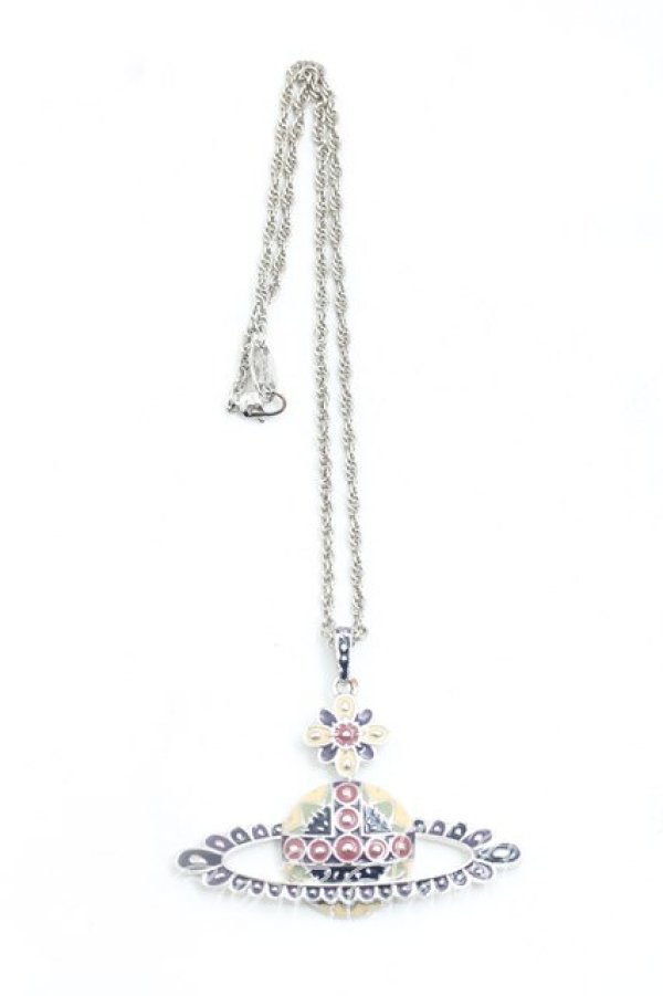 画像3: ヴィヴィアンウエストウッド 中古 / バルカンフォークスバスレリーフネックレス  シルバー  H-26-09-13-041-nl-OD-ZH (3)