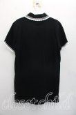 画像2: ヴィヴィアンウエストウッド 中古 / コットンカノコREDOUTE ROSE刺繍ポロトップ 02（9号相当） 黒  H-26-09-13-016-to-OD-ZH (2)