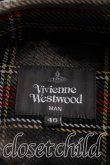 画像3: ヴィヴィアンウエストウッド MAN 中古 / MIST CHECKロングシャツ 46（メンズM相当） 赤  H-26-09-20-018-bl-OD-ZH (3)