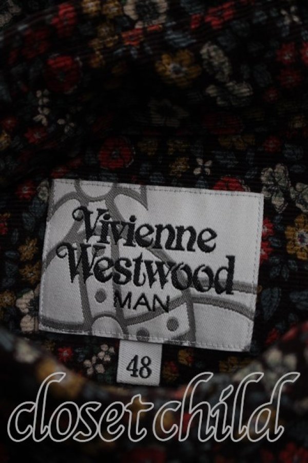 画像3: ヴィヴィアンウエストウッド MAN 中古 / リバティコーデュロイシャツ 48（メンズL相当） 黒  H-26-09-20-019-bl-OD-ZH (3)