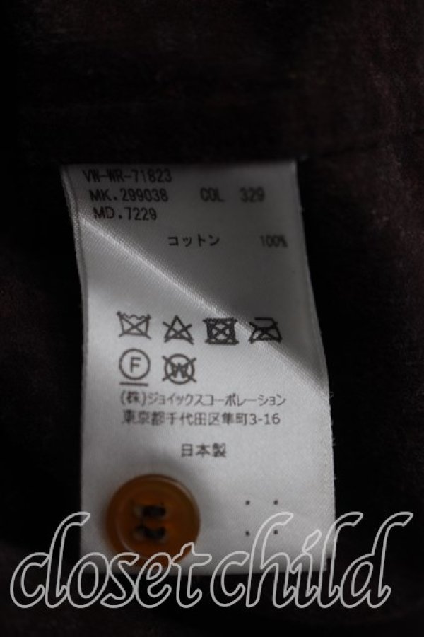 画像4: ヴィヴィアンウエストウッド MAN 中古 / リバティコーデュロイシャツ 48（メンズL相当） 黒  H-26-09-20-019-bl-OD-ZH (4)