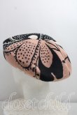 画像2: ヴィヴィアンウエストウッド 中古 / フラワー刺繍ベレー帽  黒  H-26-09-20-033-ha-OD-ZH (2)