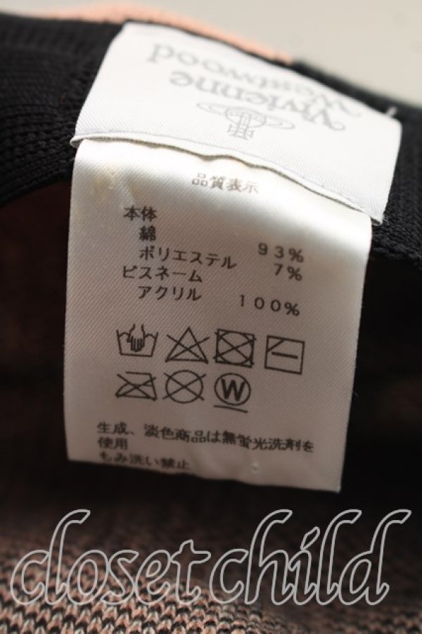 画像5: ヴィヴィアンウエストウッド 中古 / フラワー刺繍ベレー帽  黒  H-26-09-20-033-ha-OD-ZH (5)