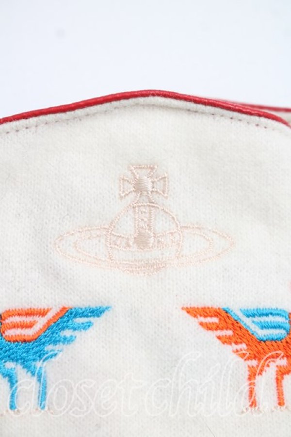 画像2: ヴィヴィアンウエストウッド 中古 / オーブ刺繍手袋  白  H-26-09-20-038-gd-OD-ZH (2)