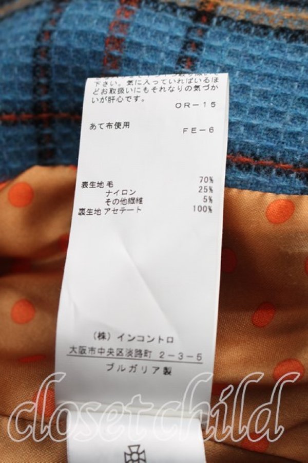 画像5: ANGLOMANIA 中古 / タータンチェックジャケット 38（9号相当） 青  H-26-09-20-005-jc-OD-ZH (5)