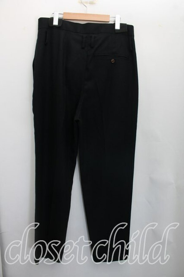 画像2: ヴィヴィアンウエストウッド MAN 中古 / アシメトリカルフロントウールパンツ 48（メンズL相当） 黒  H-26-09-20-008-pa-OD-ZH (2)