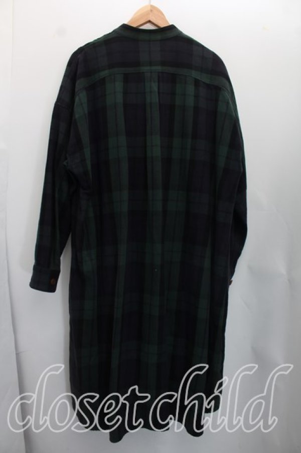 画像2: ヴィヴィアンウエストウッド MAN 中古 / タータンチェックロングシャツ FREE 緑  H-26-09-20-017-bl-OD-ZH (2)