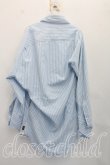 画像2: ANGLOMANIA 中古 / カオスシャツ XS 青  H-26-09-27-007-bl-OD-ZH (2)
