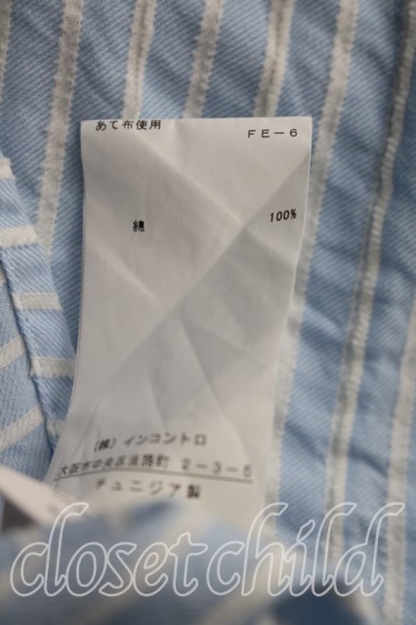 画像5: ANGLOMANIA 中古 / カオスシャツ XS 青  H-26-09-27-007-bl-OD-ZH (5)