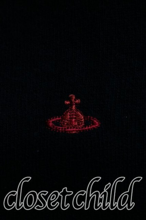 画像6: ヴィヴィアンウエストウッド 中古 / 単色オーブ刺繍ニット 2（9号相当） 黒  H-26-09-27-011-to-OD-ZH (6)