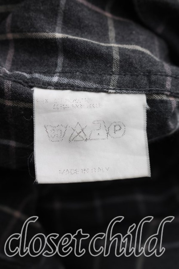 画像4: ヴィヴィアンウエストウッド MAN 中古 / カラーオーブ刺繍グラフチェックシャツ II(メンズM相当） 灰  H-26-10-04-023-bl-OD-ZH (4)