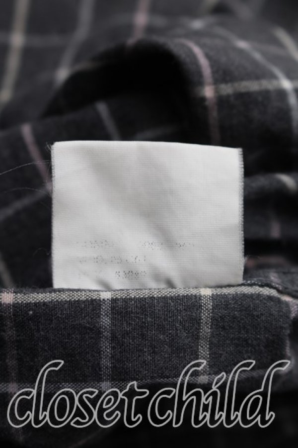 画像5: ヴィヴィアンウエストウッド MAN 中古 / カラーオーブ刺繍グラフチェックシャツ II(メンズM相当） 灰  H-26-10-04-023-bl-OD-ZH (5)
