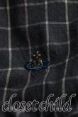 画像6: ヴィヴィアンウエストウッド MAN 中古 / カラーオーブ刺繍グラフチェックシャツ II(メンズM相当） 灰  H-26-10-04-023-bl-OD-ZH (6)