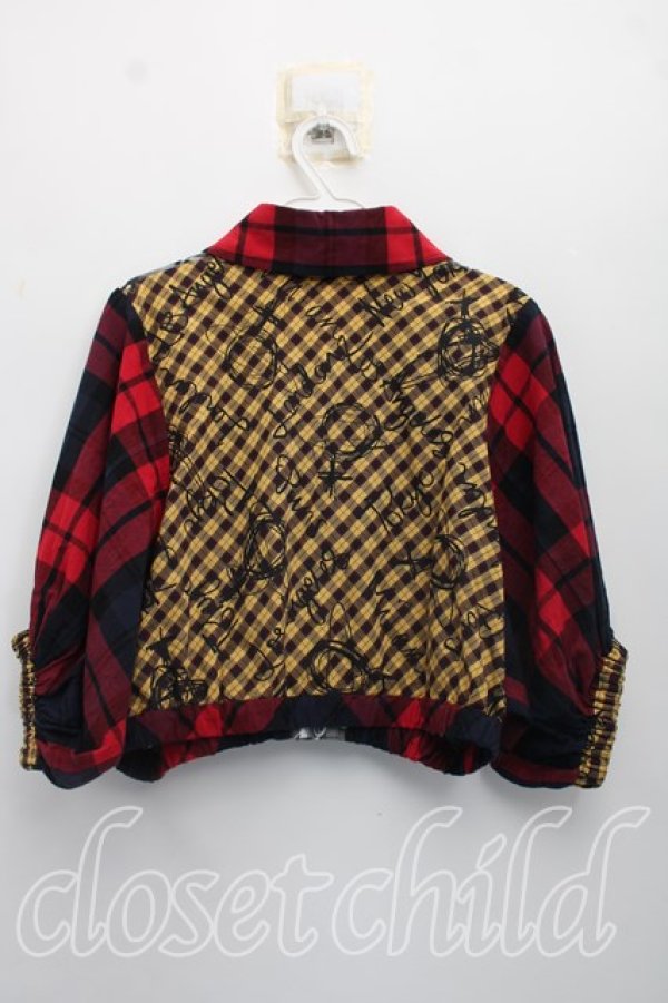画像2: ヴィヴィアンウエストウッド 中古 / Littie　Cities　Checkクロップドシャツ 00（ワンサイズ） 赤  H-26-10-04-024-bl-OD-ZH (2)