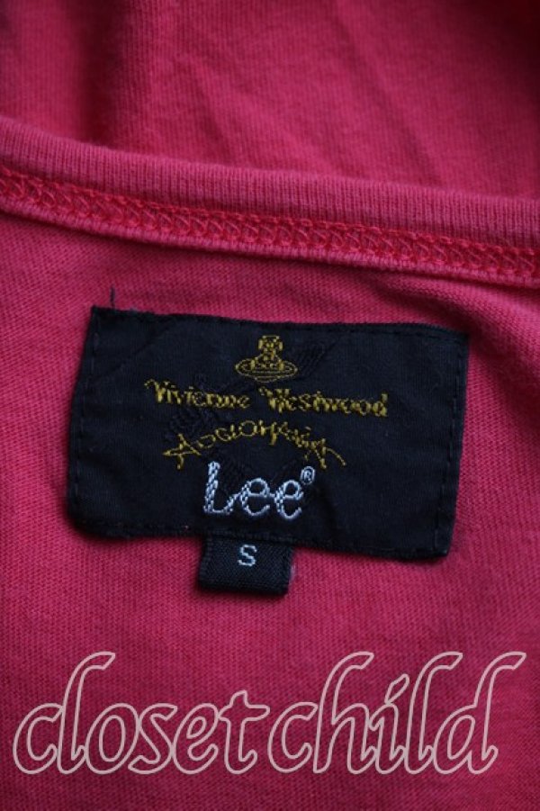 画像3: ヴィヴィアンウエストウッド Anglomania and Lee 中古 / ACTIVE-RESISTワッペン Tシャツ S ピンク  H-26-10-04-029-ts-OD-ZH (3)