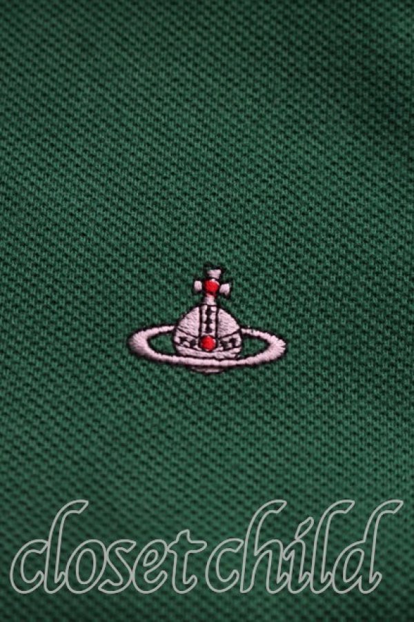画像6: ヴィヴィアンウエストウッド 中古 / オーブ刺繍ポロシャツ 02（9号相当） 緑  H-26-10-04-037-to-OD-ZH (6)