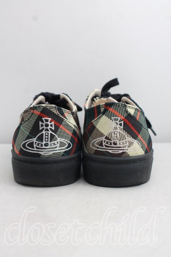 画像4: ヴィヴィアンウエストウッド 中古 / PLIMSOLL LOW TOPスニーカー 36（23cm相当） 緑  H-26-10-04-062-sh-OD-ZH (4)