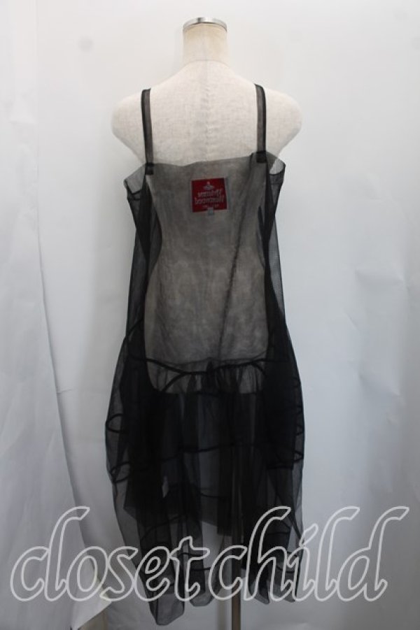 画像2: ヴィヴィアンウエストウッド 中古 / リサイクルポリエステルチュールワンピース 00（ワンサイズ） 黒  H-26-10-04-011-op-OD-ZH (2)