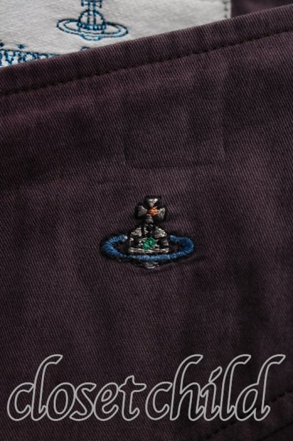 画像5: ヴィヴィアンウエストウッド MAN 中古 / カラーオーブ刺繍パジャマパンツ L 紫  H-26-10-04-015-pa-OD-ZH (5)