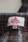 画像3: ヴィヴィアンウエストウッド 中古 / タータンチェックデニムタックハーフパンツ 00（ワンサイズ） 茶  H-26-10-04-016-pa-OD-ZH (3)