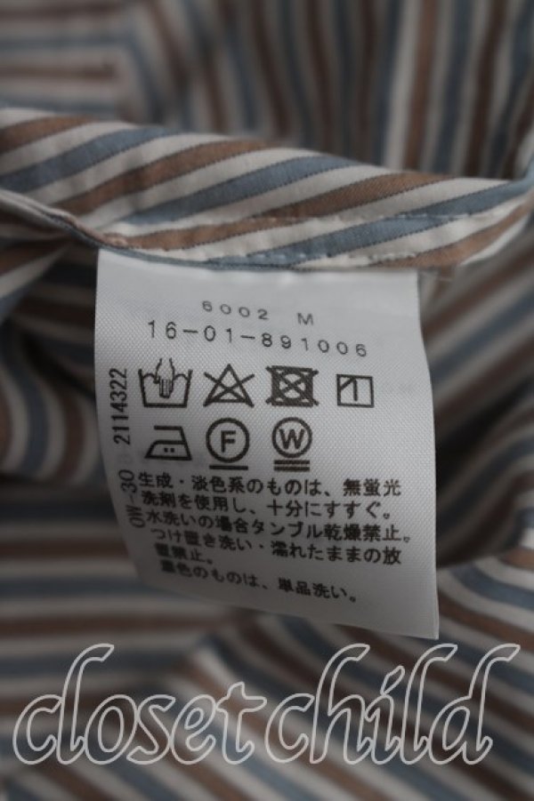 画像4: ヴィヴィアンウエストウッド 中古 / ハートビブシャツ 2（9号相当） 茶ｘ青  H-26-10-04-018-bl-OD-ZH (4)