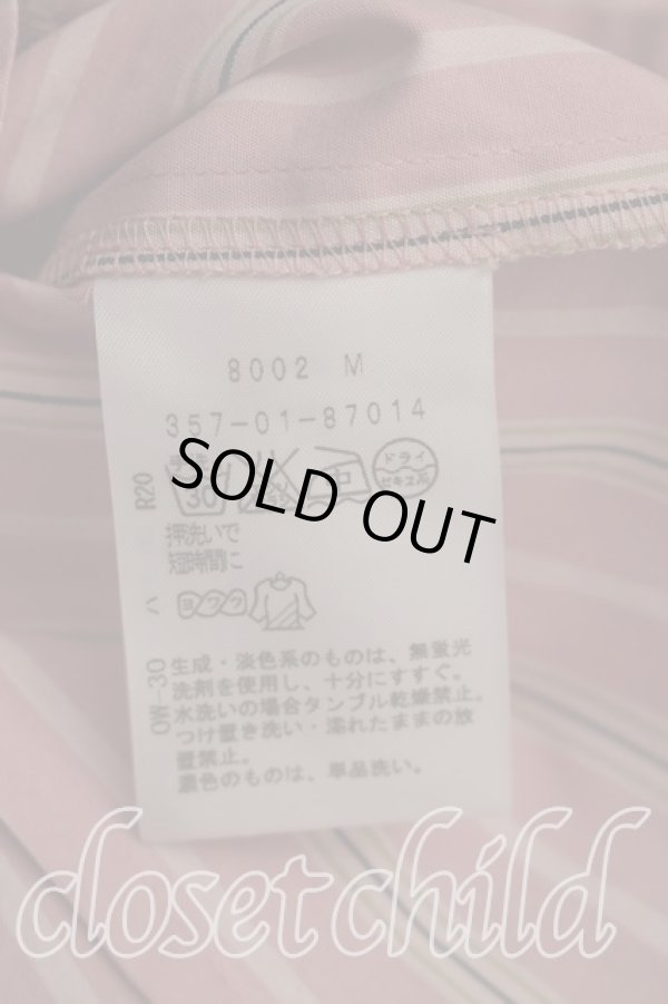 画像4: ヴィヴィアンウエストウッド 中古 / ストライプタイフロントシャツ 1（7号相当） ピンク  H-26-10-04-019-bl-OD-ZH (4)