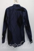 画像2: ヴィヴィアンウエストウッド MAN 中古 / オーブ刺繍ダイヤ柄シャツ 44（メンズM相当） 紺  H-26-10-11-022-bl-OD-ZH (2)