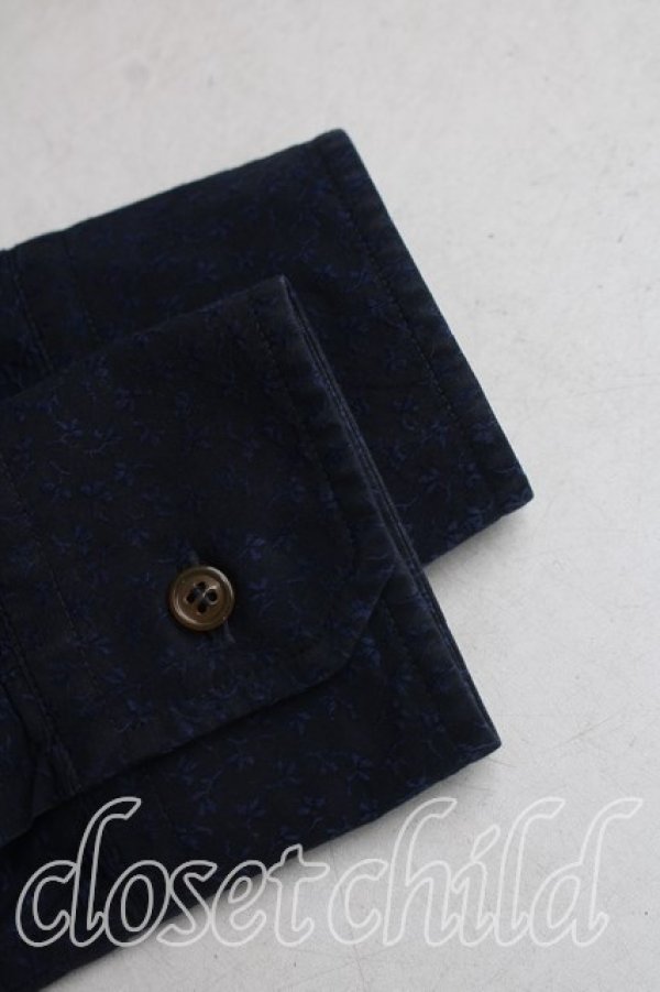 画像6: ヴィヴィアンウエストウッド MAN 中古 / オーブ刺繍小花柄シャツ 46（メンズM相当） 紺  H-26-10-11-024-bl-OD-ZH (6)