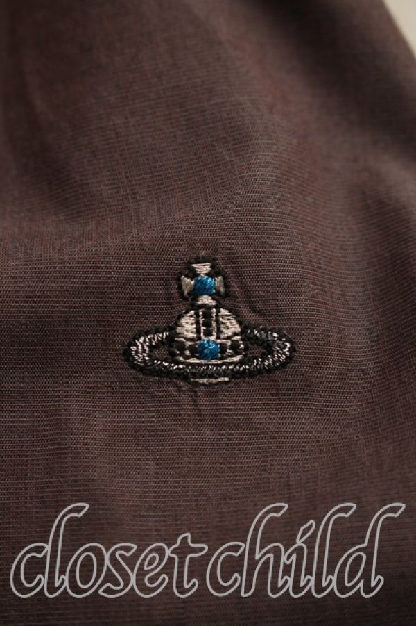 画像5: ヴィヴィアンウエストウッド MAN 中古 / オーブ刺繍シャツ 46（メンズM相当） 茶  H-26-10-11-025-bl-OD-ZH (5)