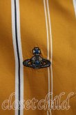 画像5: ヴィヴィアンウエストウッド MAN 中古 / オーブ刺繍ストライプ高襟シャツ 46（メンズM相当） マスタード  H-26-10-11-026-bl-OD-ZH (5)