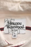 画像3: ヴィヴィアンウエストウッド MAN 中古 / オーブ刺繍ストライプシャツ 46（メンズM） 生成  H-26-10-11-028-bl-OD-ZH (3)