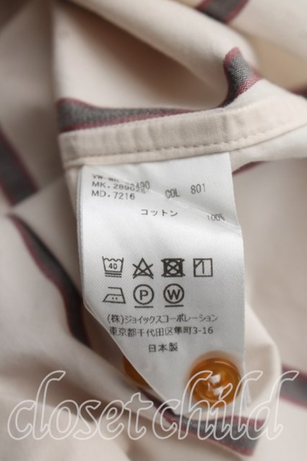 画像4: ヴィヴィアンウエストウッド MAN 中古 / オーブ刺繍ストライプシャツ 46（メンズM） 生成  H-26-10-11-028-bl-OD-ZH (4)