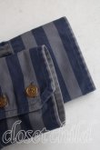 画像6: ヴィヴィアンウエストウッド MAN 中古 / オーブ刺繍ストライプシャツ 46（メンズM相当） 灰ｘ紺  H-26-10-11-029-bl-OD-ZH (6)