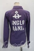 画像2: ANGLOMANIA 中古 / ギンガムチェックドランクンシャツ 36（S相当） 紫  H-26-10-11-037-bl-OD-ZH (2)