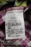 画像4: ANGLOMANIA 中古 / アンツ刺繍ギンガムチェックドランクンシャツ 38（M相当） 紫  H-26-10-11-038-bl-OD-ZH (4)