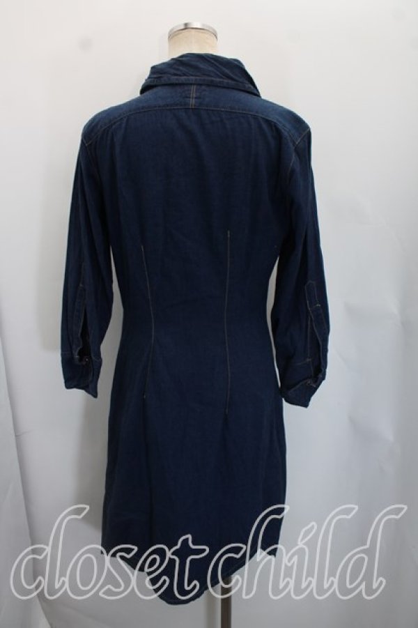 画像2: ヴィヴィアンウエストウッド Anglomania and Lee 中古 / DRUNK DRESS S インディゴ  H-26-10-11-005-op-OD-ZH (2)