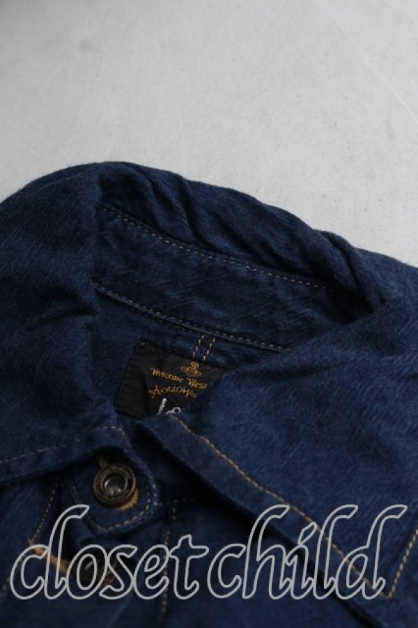 画像6: ヴィヴィアンウエストウッド Anglomania and Lee 中古 / DRUNK DRESS S インディゴ  H-26-10-11-005-op-OD-ZH (6)