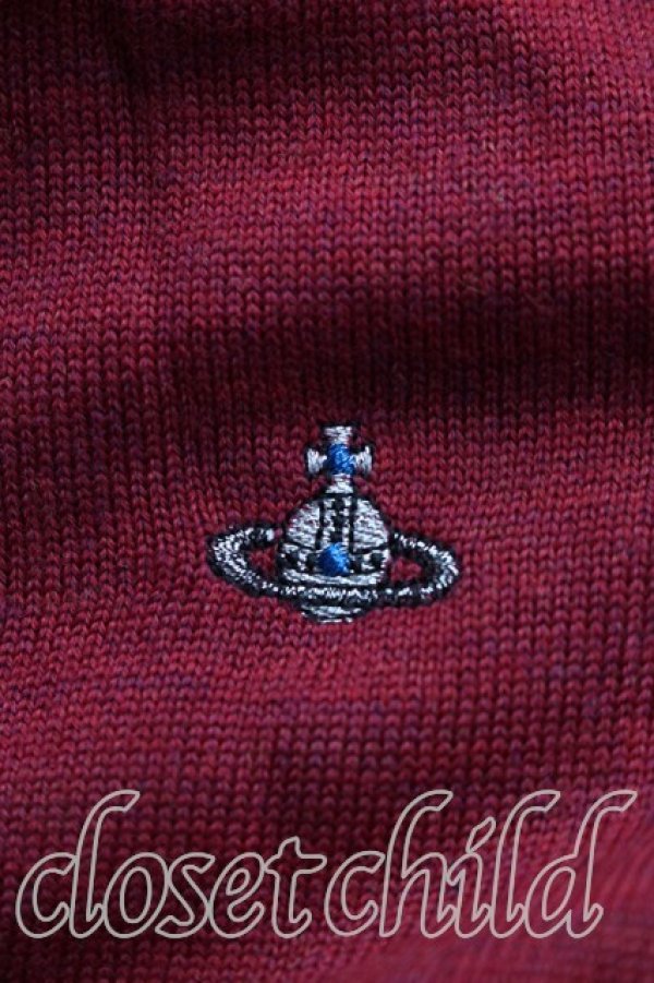 画像6: ヴィヴィアンウエストウッド MAN 中古 / オーブ刺繍カーディガン 46（メンズM相当） 赤  H-26-10-11-058-to-OD-ZH (6)