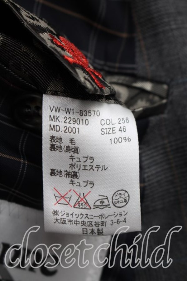 画像4: ヴィヴィアンウエストウッド MAN 中古 / グレンチェックヒストリカルジャケット 46（メンズM相当） 灰  H-26-10-11-001-jc-OD-ZH (4)