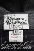 画像3: ヴィヴィアンウエストウッド MAN 中古 / グレンチェックパンツ 48（メンズL相当） 灰  H-26-10-11-014-pa-OD-ZH (3)
