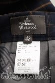 画像3: ヴィヴィアンウエストウッド MAN 中古 / チェックワイドパンツ 48（メンズL相当） 紺  H-26-10-11-015-pa-OD-ZH (3)