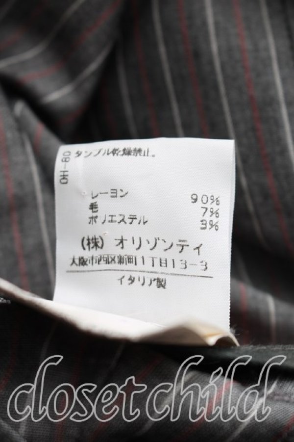 画像4: ヴィヴィアンウエストウッド 中古 / ストライプワイドパンツ 40（9号相当） 灰  H-26-10-11-016-pa-OD-ZH (4)